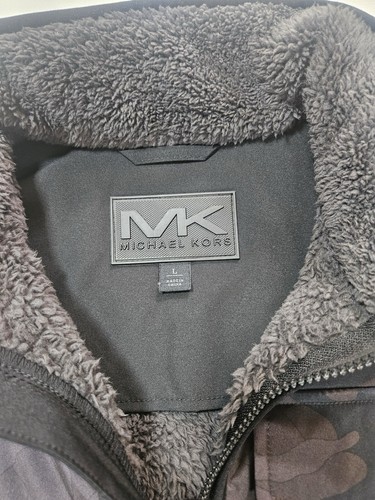 Michael Kors Camo Vest Mens Large Brown Layering Jacket Outerwear Fashion NEW - Picture 3 of 12
