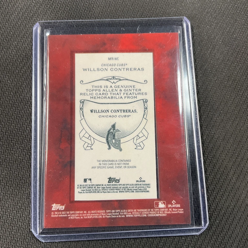 2022 ALLEN & GINTER WILLSON CONTRERAS MINI FRAMED RELIC 📈 - Image 2 of 2