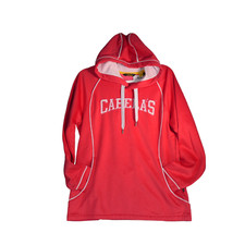 Cabelas Sweatshirt Womens Size L Pink Hoodie Pocket Spellout Athleisure Hooded