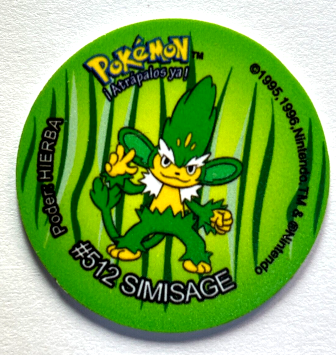 2024 TAZO POKEMON UNOVA Black & White #125 SIMISAGE Peru Pogs Flips Taps