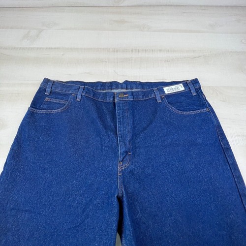 WearGuard Aramark Mens Jeans 46X32 Blue Straight Leg Medium Wash Denim - Picture 2 of 11