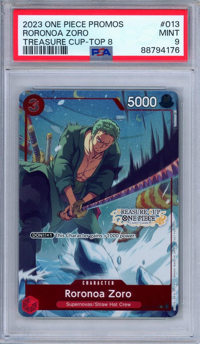 【PSA10】ワンピースカード　トレジャーカップ　ゾロ　TOP8 PSA 10 Roronoa Zoro OP01-025 Treasure Cup Top 8 Promo