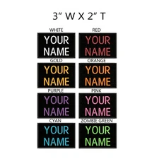 IRON-ON Custom Embroidered Name Patch, Name Tag,Name Badge Rectangular 3X2"