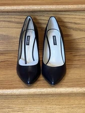 Nine West Women’s Black Leather Heels Size 9.5