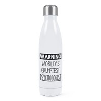 Warnung World's Grumpiest Psychologe Doppelwand Wasserflasche Best Lustig