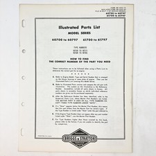 Vintage 1973 Briggs & Stratton 60700-60797 61700-61797 Illustrated Parts List