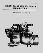 Zenith Series 61, 68 and 161 Carburetor Manual (please read description)