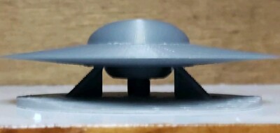 C-57D UFO/Flying Saucer (from Forbidden Planet) - Silver - Small Landed