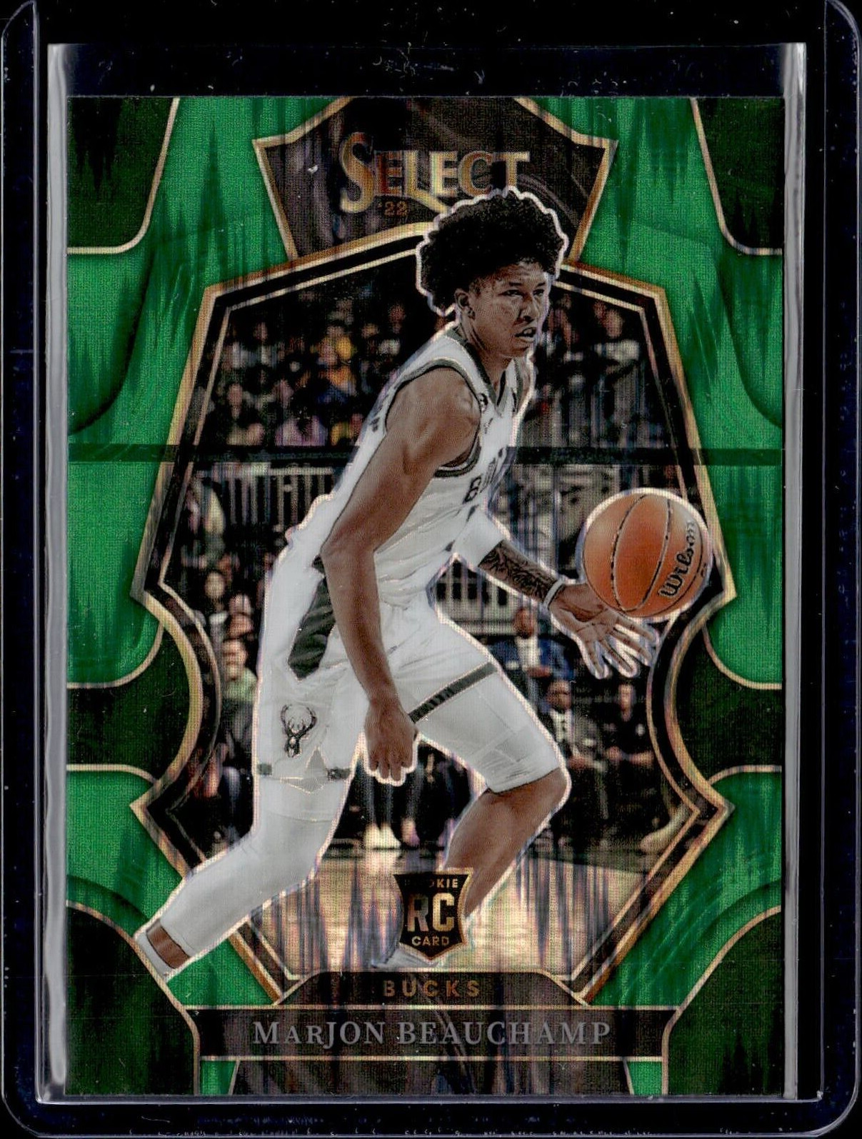 2022-23 Panini Select #179 Marjon Beauchamp Concourse Green Shock Prizm Rookie