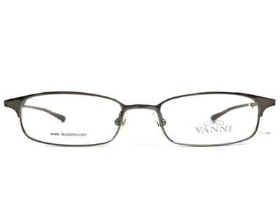Vanni Occhiali Eyeglasses Frames 7576 C362 Brown Silver Rectangle 49-17-135