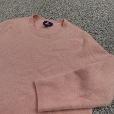 Lands End Sweater Womens 2X Pink 100% Cashmere Crewneck Pullover Plus Knit Cozy