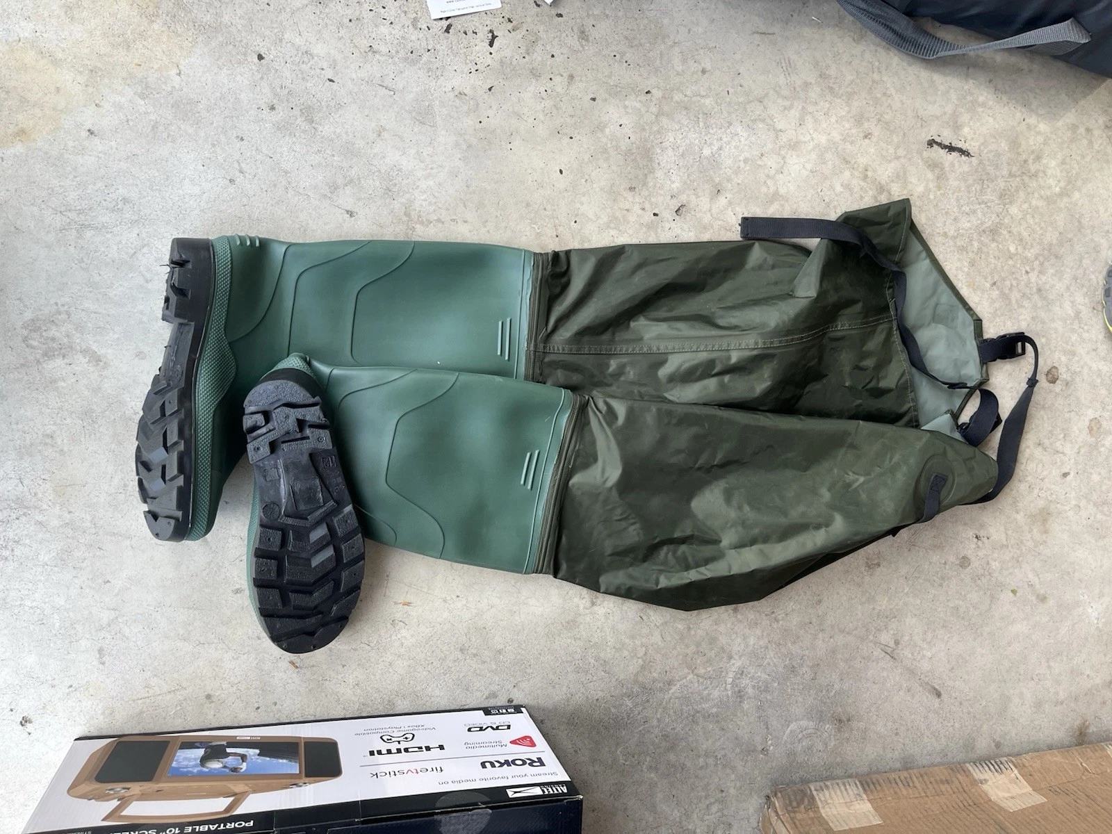 Tidewe Hip Wader Boots Men's Size 12 Rubber
