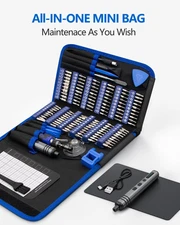 Mini Electric Screwdriver Set 140-IN-1:  Small Electric Screwdriver Cordless ...