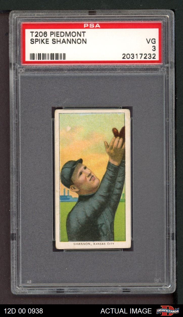1909 T206 Spike Shannon American Association - Kansas City PSA 3 - VG
