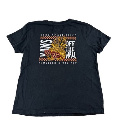 Women's Vans Off The Wall Skull Logo Tee Screen Printed Size Medium 100% Cotton