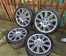 E46 M3 STYLE 67M GENUINE 19 INCH ALLOY WHEELS / STAGGERED / TYRES 4-6MM DIAMOND