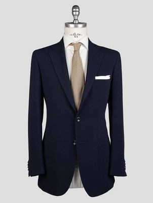 NEW KITON BLUE WOOL BLAZER US 40 - EU 50 KBZ1