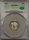 1941 Mercury Dime CAC MS66 10c