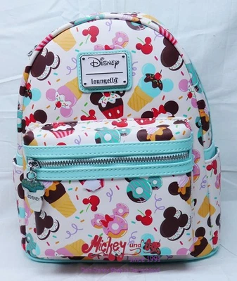 Disney Loungefly Rucksack BagPack Cupcakes Mickey und Minnie  WDBK2535 - Bild 1 von 2