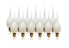 LightLady Studio Silicone Light Bulbs for Candle Lamps, 7 Watts, 12 White
