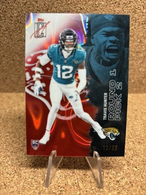 Topps 2025 Signature Class Travis Hunter Red Number Match 12/25 RC Jaguars🔥