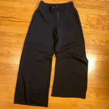 Spanx Air Essentials Womens Medium Wide Leg Pants Black Soft Casual