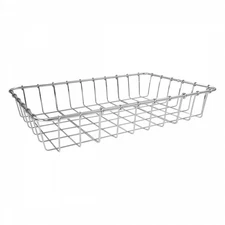 Wald Products No Hardware Basket Silver Steel 14x9x3`