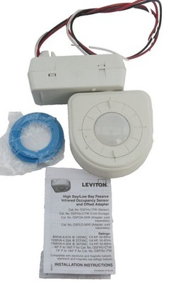 Leviton OSFHU-ITW High Bay Occupancy Sensor - PIR, 8-40' Motion Infrared