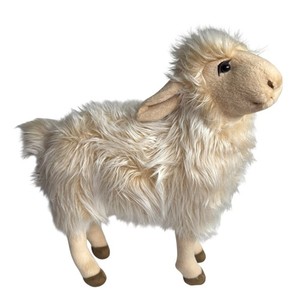 Hansa Collection~White Sheep Mama 35cm (13.78") Realistic Plush Animal Art 3450