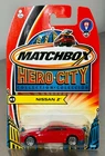 Matchbox Hero City Nissan 350 Z Z33 Red Diecast Car Sealed on Card NIB Vintage