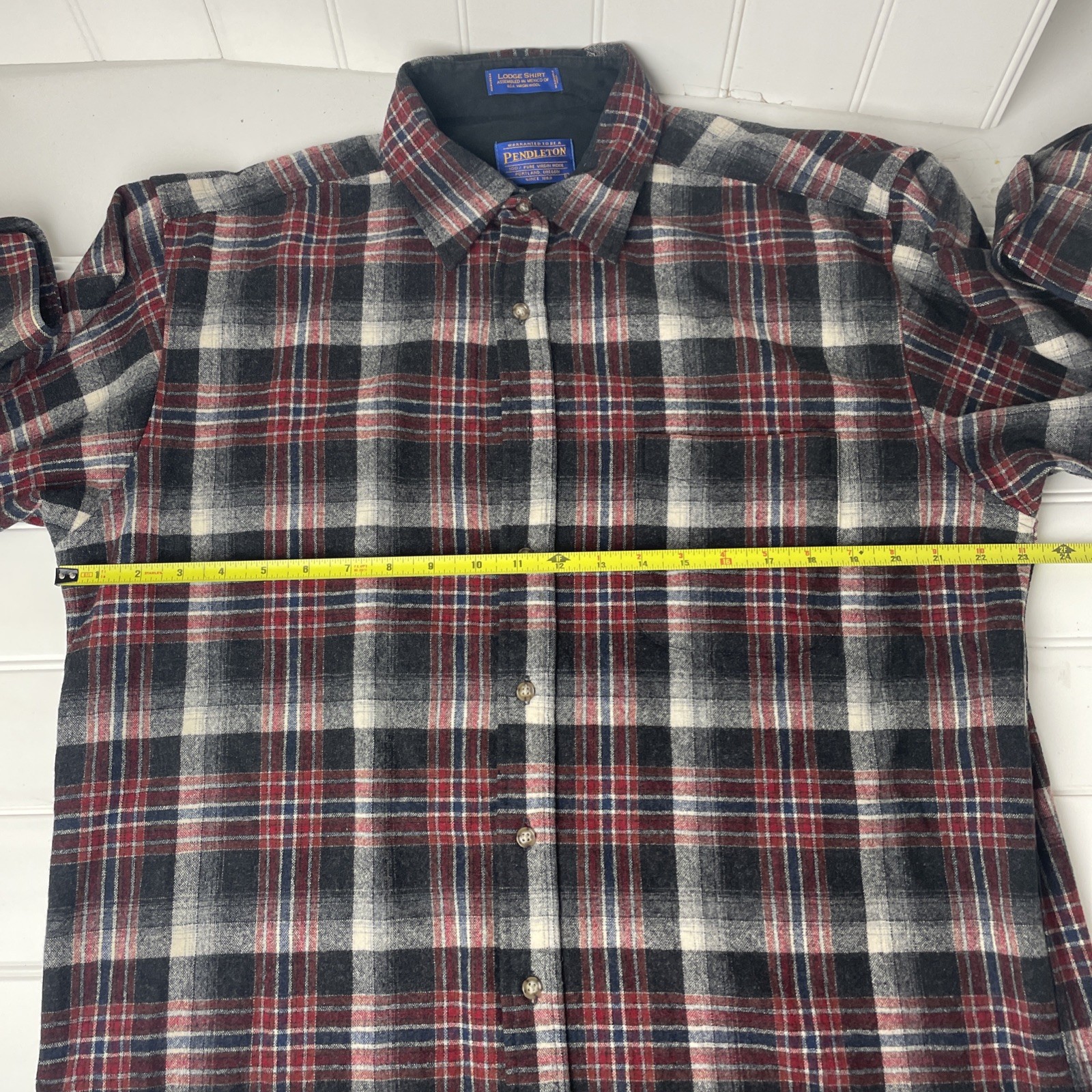 Pendleton Wool Plaid Flannel Button Down Long Sle… - image 8