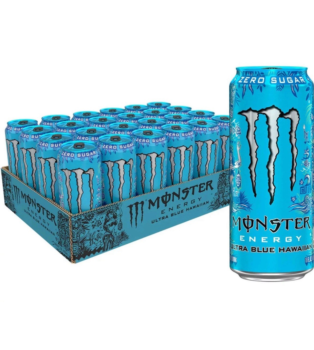 24 Pack 16 OZ Monster Energy Ultra Blue Hawaiian | eBay