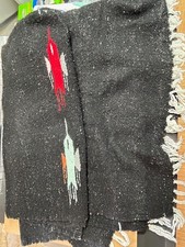 Mexican Yoga Blanket Black