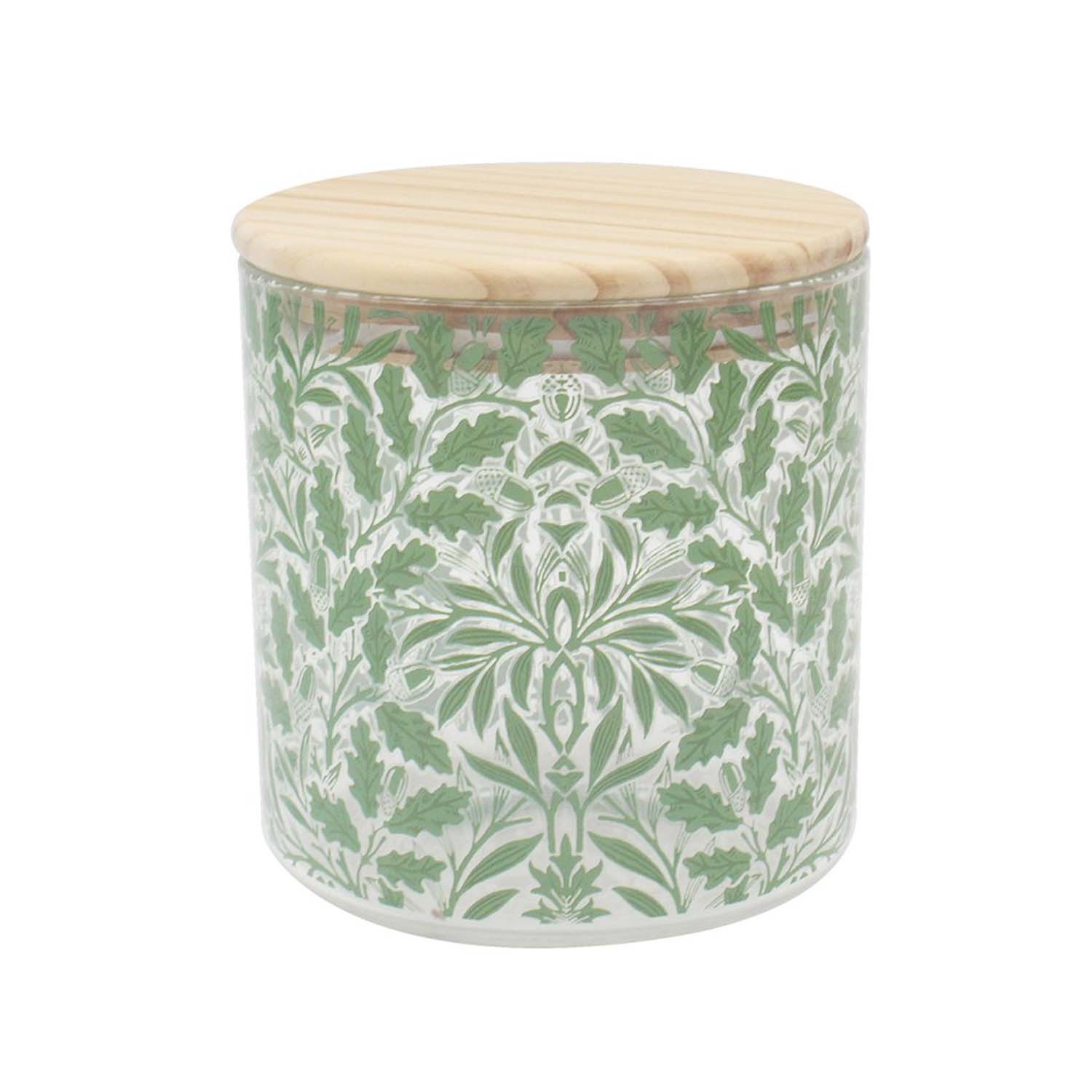 Small Glass Storage Jar William Morris Acorn Airtight Kitchen Canister 800ml