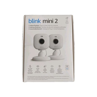 Blink Mini 2 Smart Indoor Security Camera 2er Set | Weiß | Versiegelt Kamera Cam