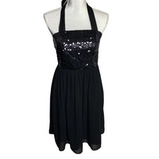 Limited Edition For Target Womens 4 Dress Sequins Black Halter Tie Fit and Flare