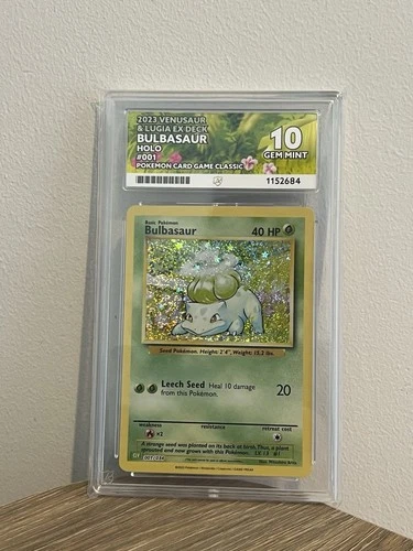 ACE 10 Bulbasaur Holo 001/034 Pokémon TCG Classic EN 2023 Graded