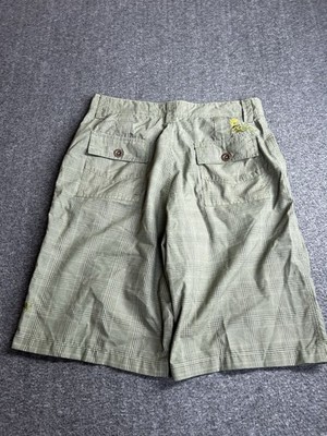 VTG Billabong Baggy Shorts Mens 34 Green Skater Checkered Classic Y2K 90 s