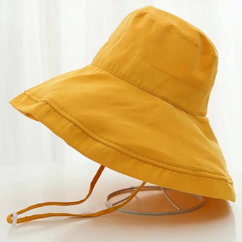 Women Wide Brim Fisherman Hat Beach Bucket Summer Foldable Cap Sun UV Protection