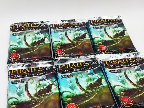 2008 WIZKIDS TRADING CARD GAME TCG PIRATES DAVY JONES CURSE SEALED BOOSTERS X 9 - Afbeelding 2 van 7