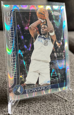 2025-26 Topps Chrome Basketball *ANTHONY EDWARDS* Base Raywave Refractor SP #151