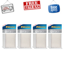 Filtrete 12x20x1 AC Furnace Air Filter, MPR 300 MERV 5, Dust Reduction, 4 Pack