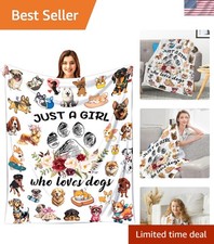 Versatile 50"x40" Flannel Dog Blanket - Perfect for Travel, Home, or Outdoor Use