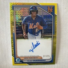 2024 Bowman Chrome Vladi Guerrero Yellow Mojo Refractor On Card Auto /75 BMA-VG