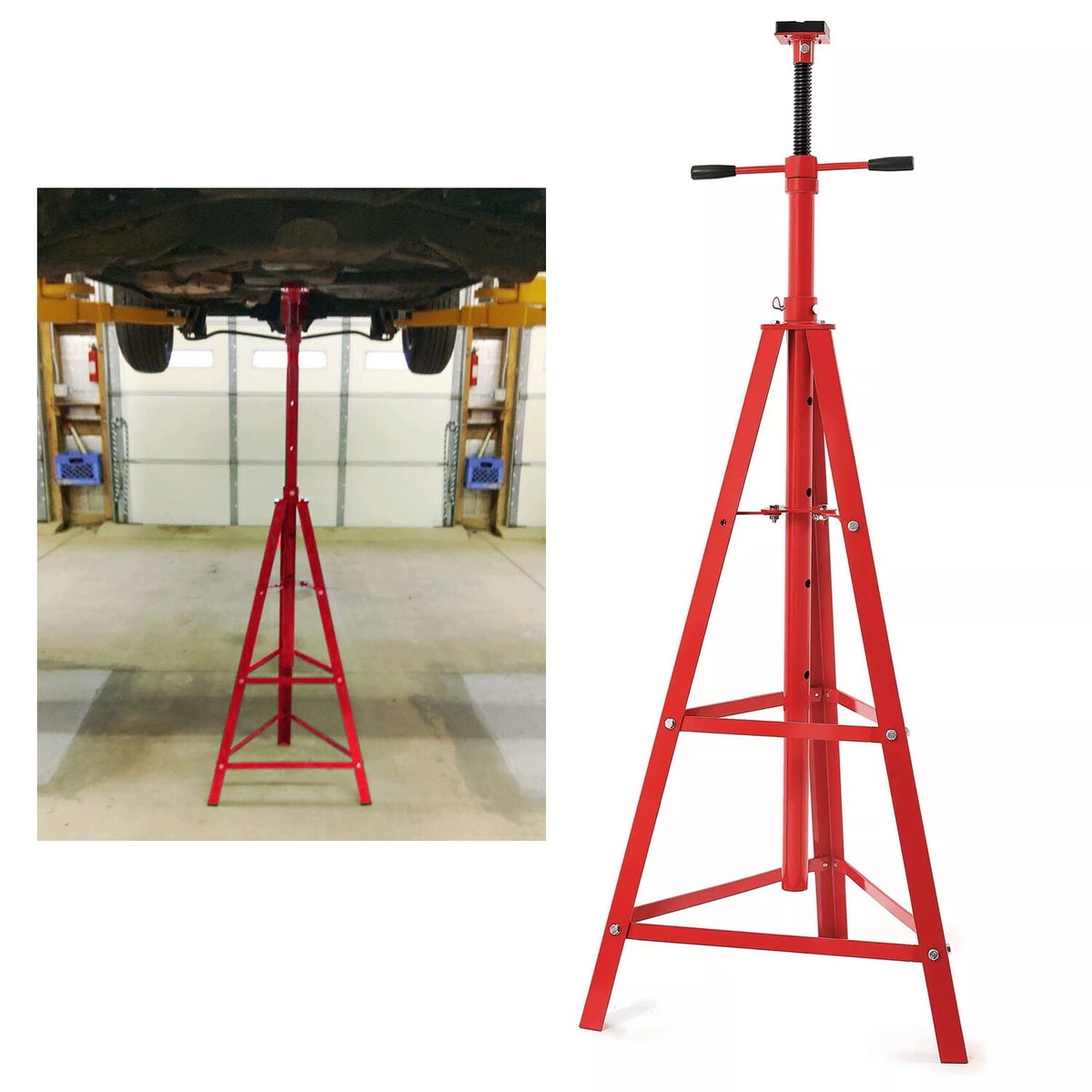 4000 lbs High Tripod Under Hoist Jack Lift Support Stand Chasis