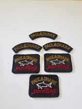 IRON ON DESIGNER SHARK YACHTING SPORTS PATCH BADGES VINTAGE X 3 £13.99 FREE P&P!