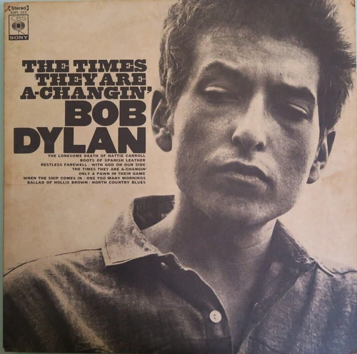 MINT Bob Dylan The Times Are A Changin' Japan pressing 12'' vinyl Lp 1964 rare