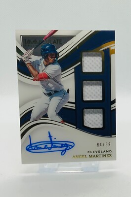 2023 Panini Immaculate ANGEL MARTINEZ Triple Patch Auto /99 #PTS-AM Cleveland 