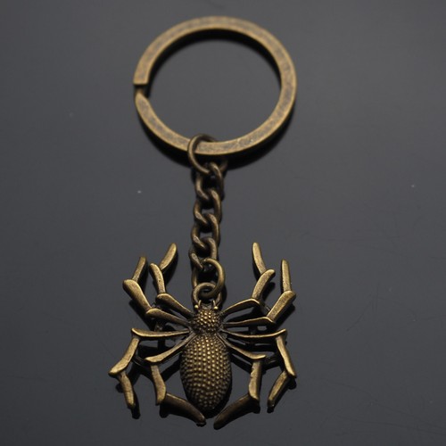 Spider Keychain Classic Style Halloween Bronze Charm Key Chain Gift - Picture 4 of 6
