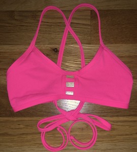 neon pink swim top